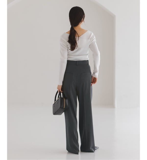 NOBLE「《追加・セットアップ対応》フローツイルスラックスパンツ」|スラックス|