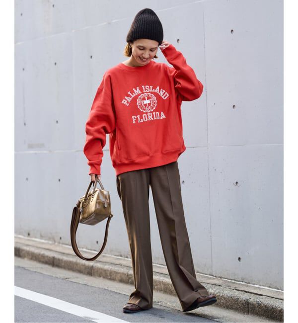 FRAMeWORK「Champion 別注リバースウィーブ ロゴスウェットポケットプルオーバー」|スウェット・ジャージ|