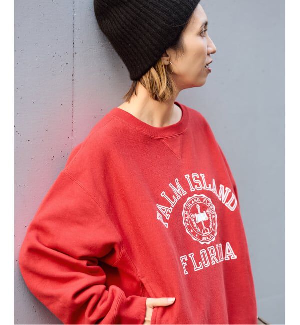 FRAMeWORK「Champion 別注リバースウィーブ ロゴスウェットポケットプルオーバー」|スウェット・ジャージ|