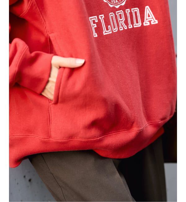 FRAMeWORK「Champion 別注リバースウィーブ ロゴスウェットポケットプルオーバー」|スウェット・ジャージ|