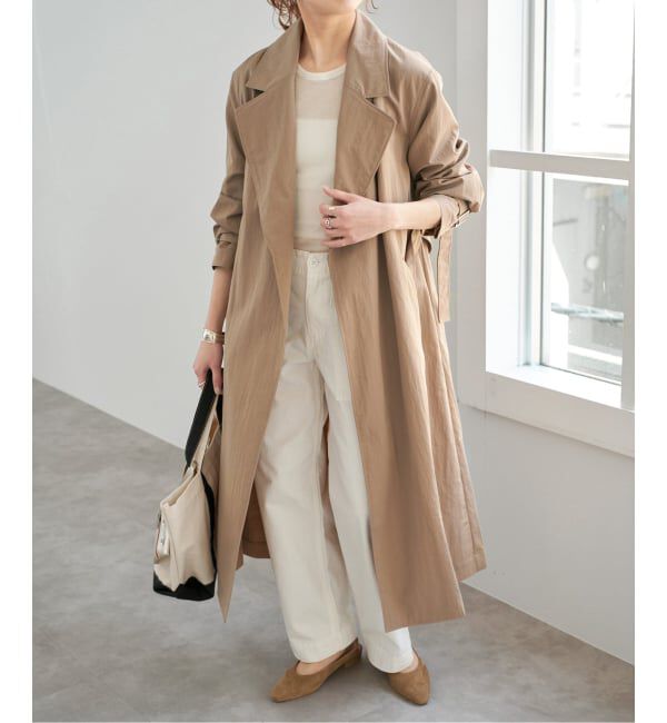 Spick and Span「《追加》エアリーギャバジンコート」|その他|キャメル