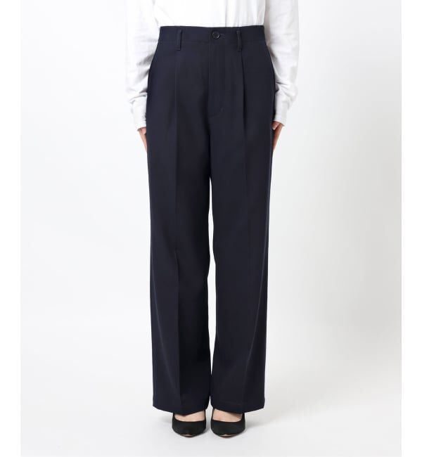 Spick and Span「ドレープチノ1タックストレートパンツ」|チノ|