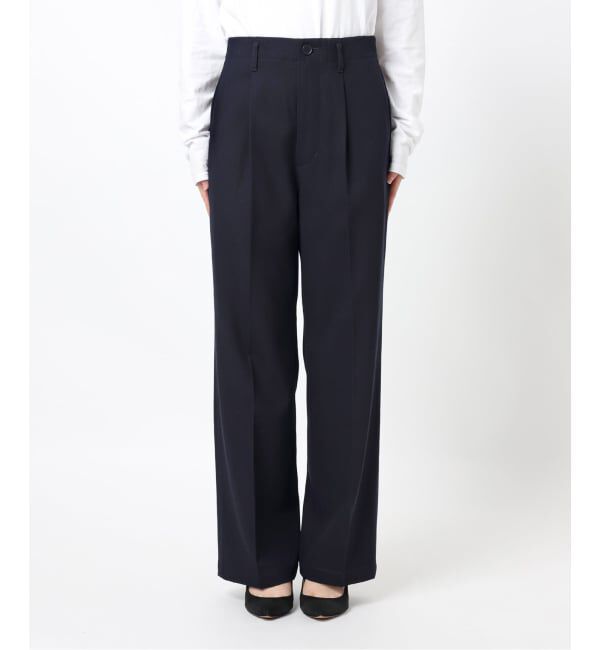 Spick and Span「ドレープチノ1タックストレートパンツ」|チノ|