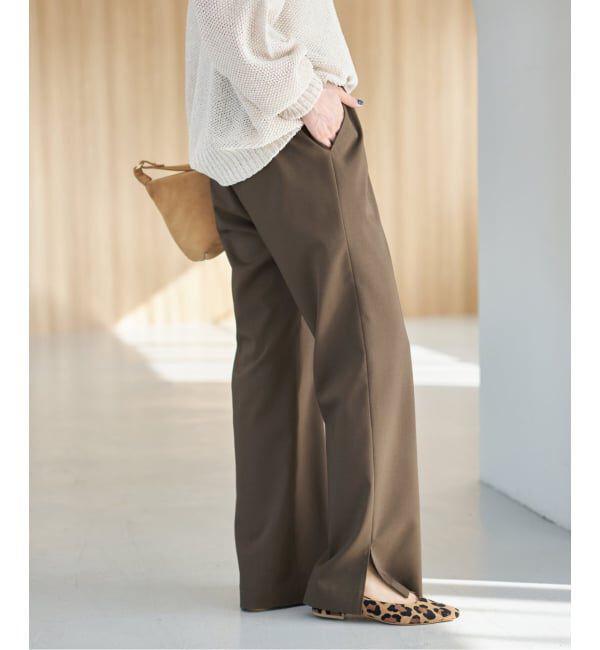 Spick and Span「スリットイージーパンツ」|スラックス|