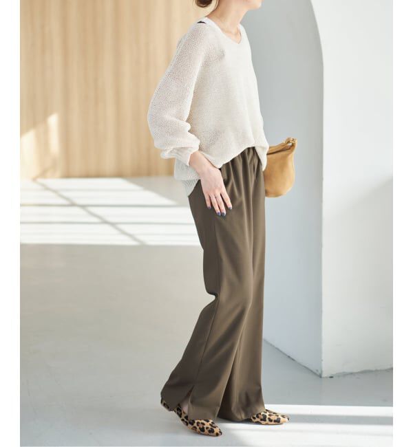 Spick and Span「スリットイージーパンツ」|スラックス|