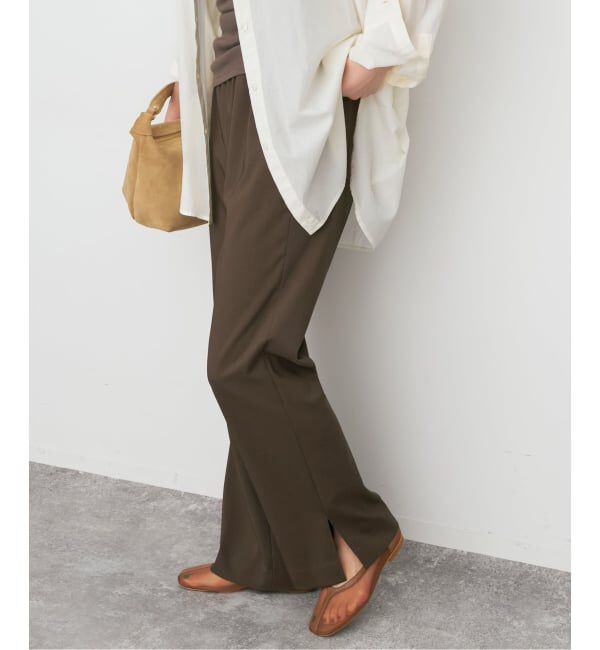 Spick and Span「スリットイージーパンツ」|スラックス|