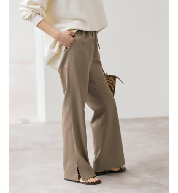 Spick and Span「スリットイージーパンツ」|スラックス|