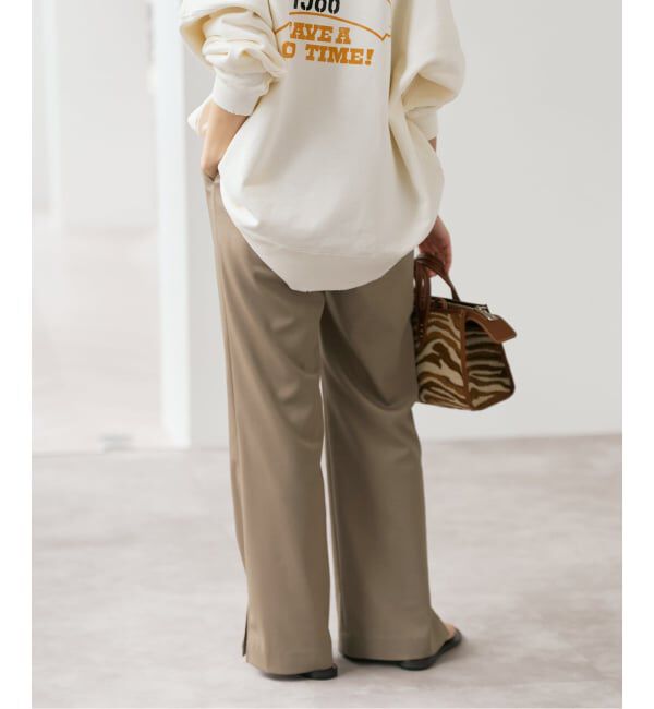 Spick and Span「スリットイージーパンツ」|スラックス|