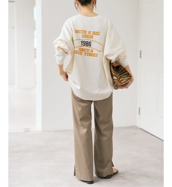 Spick and Span「スリットイージーパンツ」|スラックス|