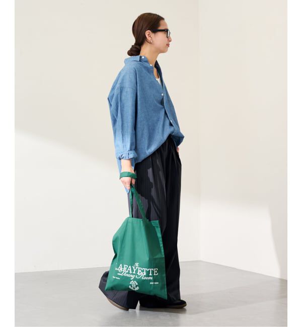 FRAMeWORK「TWストライプワイドパンツ」|スラックス|