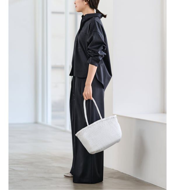 FRAMeWORK「TWストライプワイドパンツ」|スラックス|