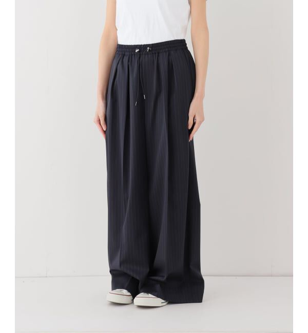 FRAMeWORK「TWストライプワイドパンツ」|スラックス|