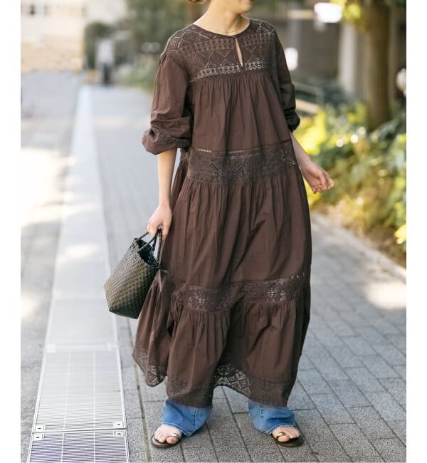 Spick and Span「《新色有り / 追加》HYUレースギャザーワンピース」|ワンピース|