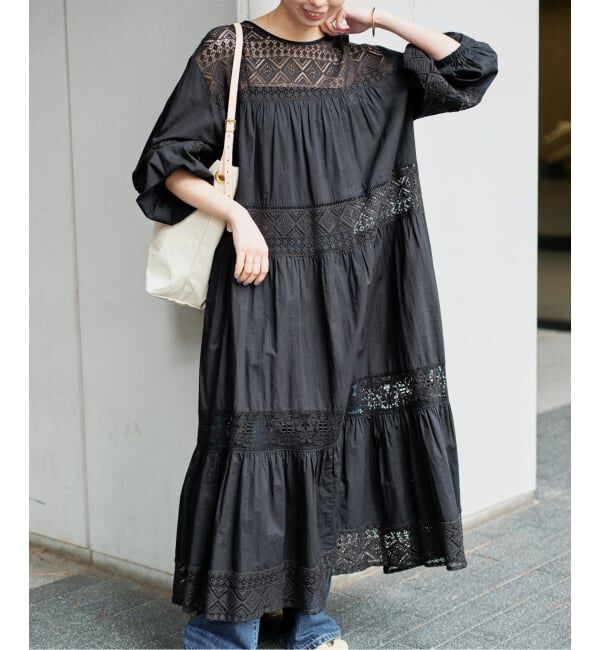 Spick and Span「《新色有り / 追加》HYUレースギャザーワンピース」|ワンピース|