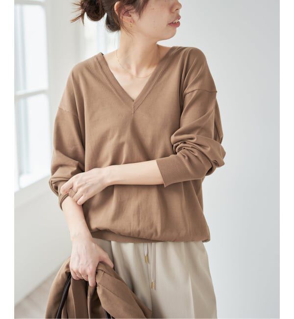 Spick and Span「Emil cotoni Vネックプルオーバー」|ニット・セーター|