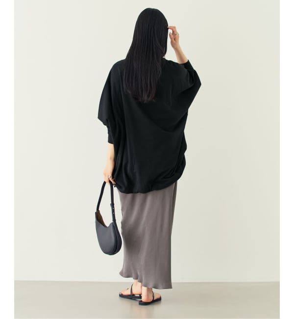 NOBLE「《新色・追加》キュプラサテンナローAラインスカート」|スカート|