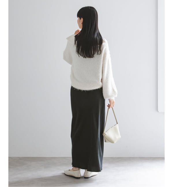 NOBLE「《新色・追加》キュプラサテンナローAラインスカート」|スカート|