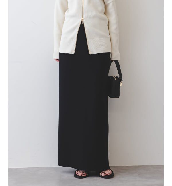 NOBLE「《追加》【洗える】コンフォートジャージーライクタイトスカート10」|スカート|