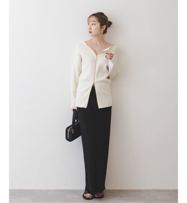 NOBLE「《追加》【洗える】コンフォートジャージーライクタイトスカート10」|スカート|