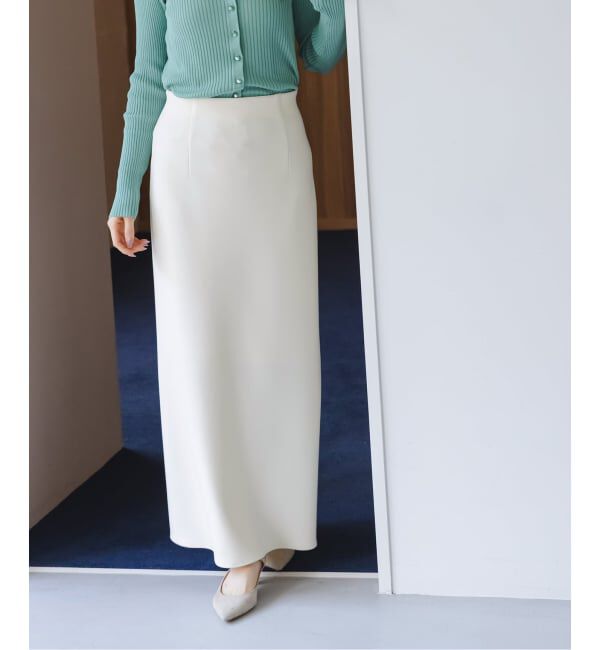 NOBLE「《追加》【洗える】コンフォートジャージーライクタイトスカート10」|スカート|