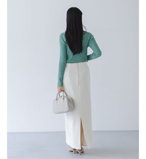 NOBLE「《追加》【洗える】コンフォートジャージーライクタイトスカート10」|スカート|