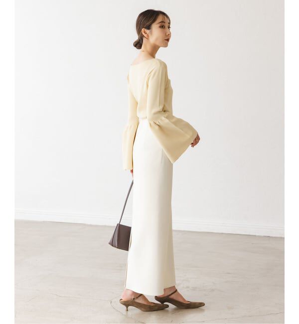 NOBLE「《追加》【洗える】コンフォートジャージーライクタイトスカート10」|スカート|