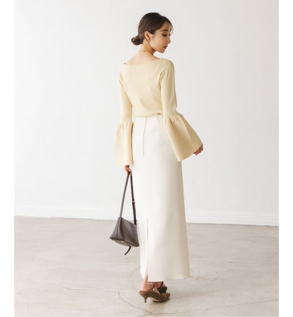 NOBLE「《追加》【洗える】コンフォートジャージーライクタイトスカート10」|スカート|