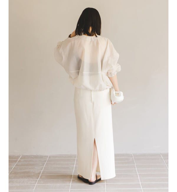 NOBLE「《追加》【洗える】コンフォートジャージーライクタイトスカート10」|スカート|