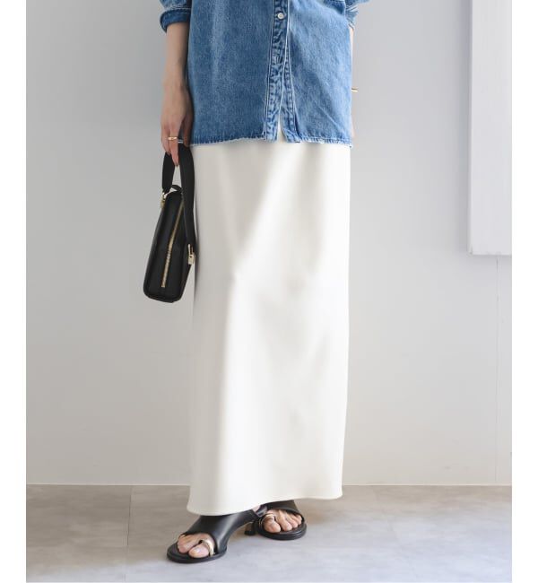 NOBLE「《追加》【洗える】コンフォートジャージーライクタイトスカート10」|スカート|
