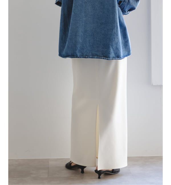 NOBLE「《追加》【洗える】コンフォートジャージーライクタイトスカート10」|スカート|