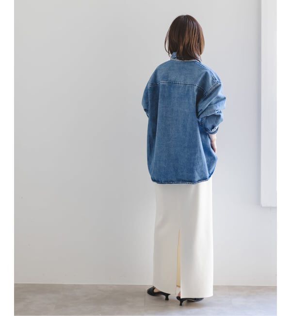 NOBLE「《追加》【洗える】コンフォートジャージーライクタイトスカート10」|スカート|