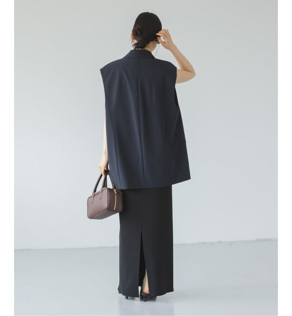 NOBLE「《追加》【洗える】コンフォートジャージーライクタイトスカート10」|スカート|