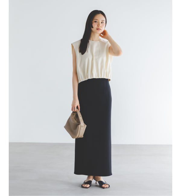 NOBLE「《追加》【洗える】コンフォートジャージーライクタイトスカート10」|スカート|