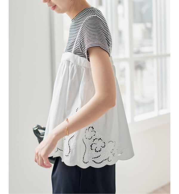 Spick and Span「カットワークエンブロイダリーキャミソール」|キャミソール|