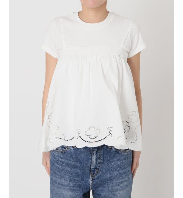 Spick and Span「カットワークエンブロイダリーキャミソール」|キャミソール|