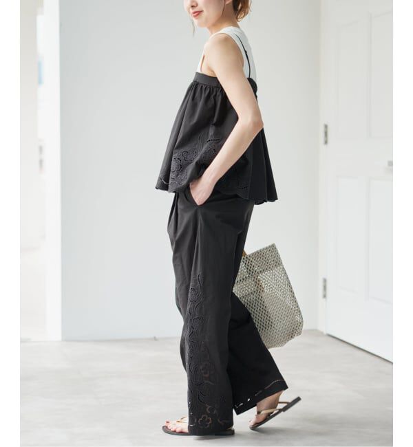 Spick and Span「カットワークエンブロイダリーキャミソール」|キャミソール|