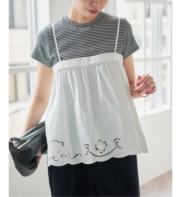 Spick and Span「カットワークエンブロイダリーキャミソール」|キャミソール|