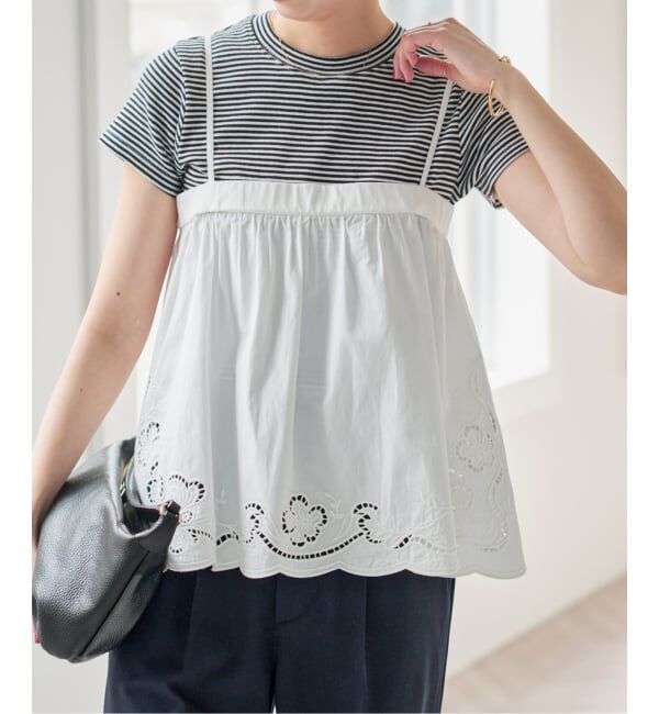 Spick and Span「カットワークエンブロイダリーキャミソール」|キャミソール|