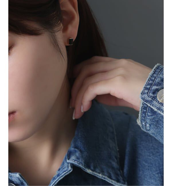 Lilas by Spick&Span「オクタゴンオニキスピアス K10（両耳）」|ピアス|