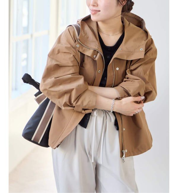 U by SPICK&SPAN「《WEB限定 / 追加》コットン/ナイロングログランフレアブルゾン」|ブルゾン・スタジャン|ブラウン D