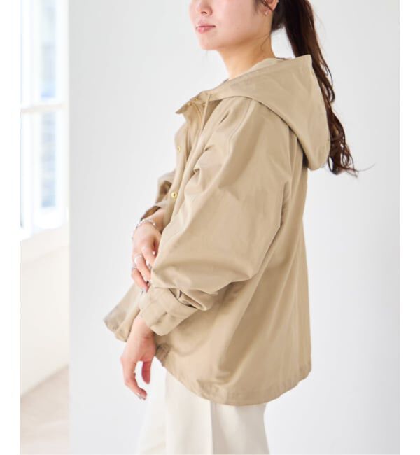 U by SPICK&SPAN「《WEB限定 / 追加》コットン/ナイロングログランフレアブルゾン」|ブルゾン・スタジャン|