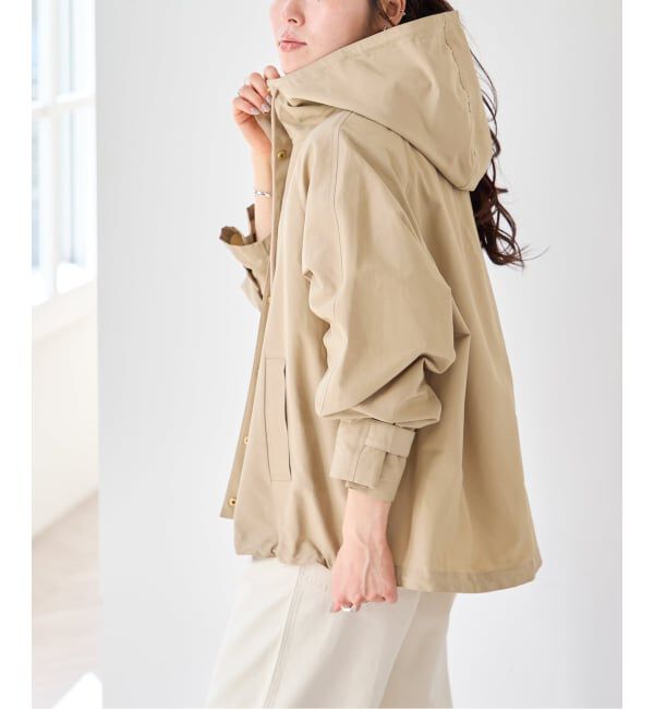 U by SPICK&SPAN「《WEB限定 / 追加》コットン/ナイロングログランフレアブルゾン」|ブルゾン・スタジャン|