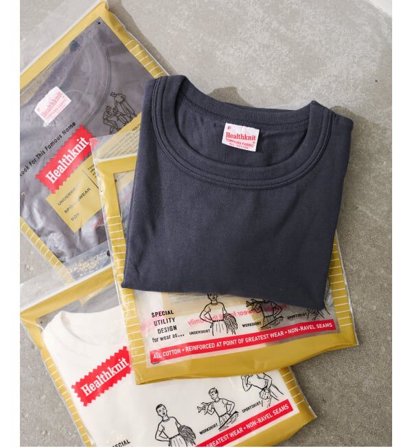 FRAMeWORK「≪予約≫Healthknit/ヘルスニット tonpkins CN SS」|Tシャツ・カットソー|ネイビー