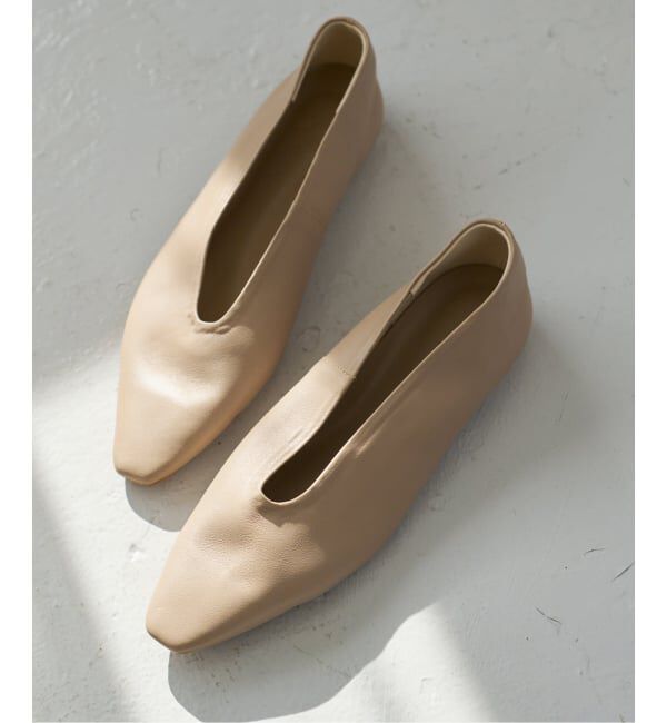 Spick and Span「《WEB限定サイズあり / 追加》Spick & Span ポインテッドフラット」|その他|ベージュ