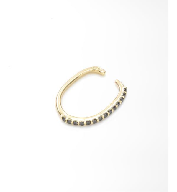 Lilas by Spick&Span「オーバルブラックダイヤエタニティーイヤーカフK10（片耳）」|イヤーカフ|