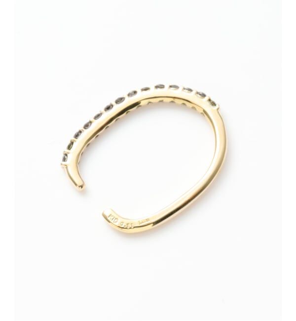 Lilas by Spick&Span「オーバルブラックダイヤエタニティーイヤーカフK10（片耳）」|イヤーカフ|