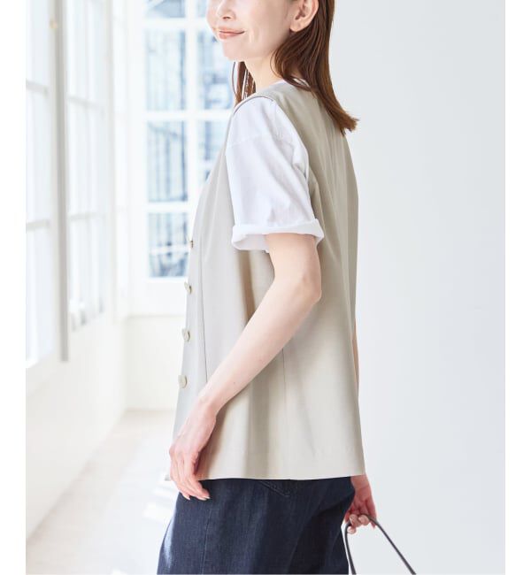 U by SPICK&SPAN「《予約》リネンライクウォッシャブルベスト」|その他|