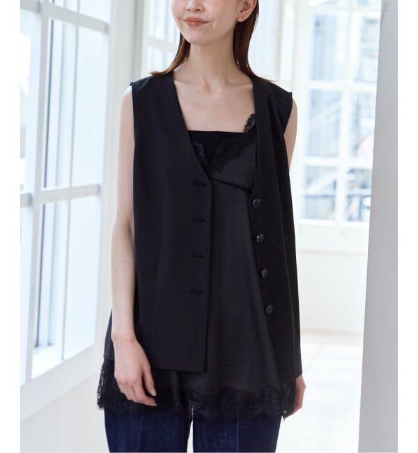 U by SPICK&SPAN「《予約》リネンライクウォッシャブルベスト」|その他|