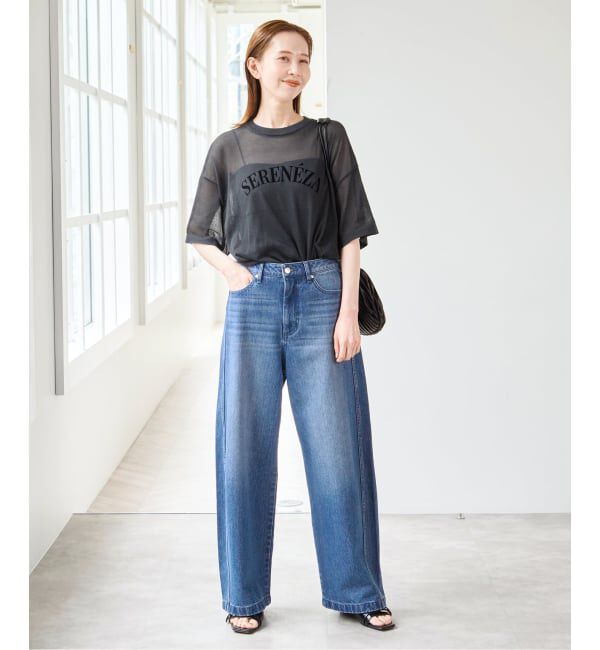 U by SPICK&SPAN「《予約》バレルレッグバギーデニム」|デニム|