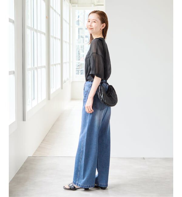 U by SPICK&SPAN「《予約》バレルレッグバギーデニム」|デニム|